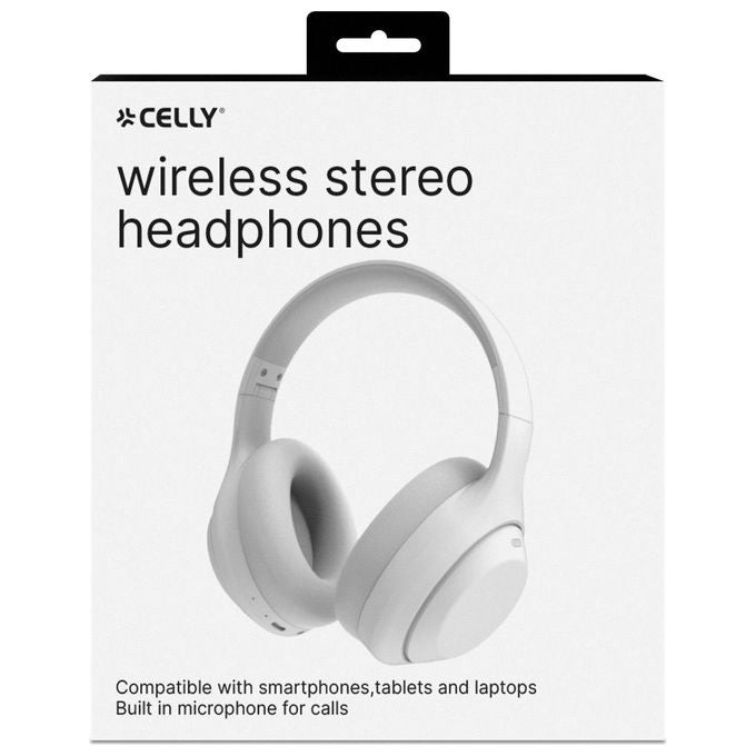 Celly Wavebeatwh Cuffie Wireless a Padiglione Bianche