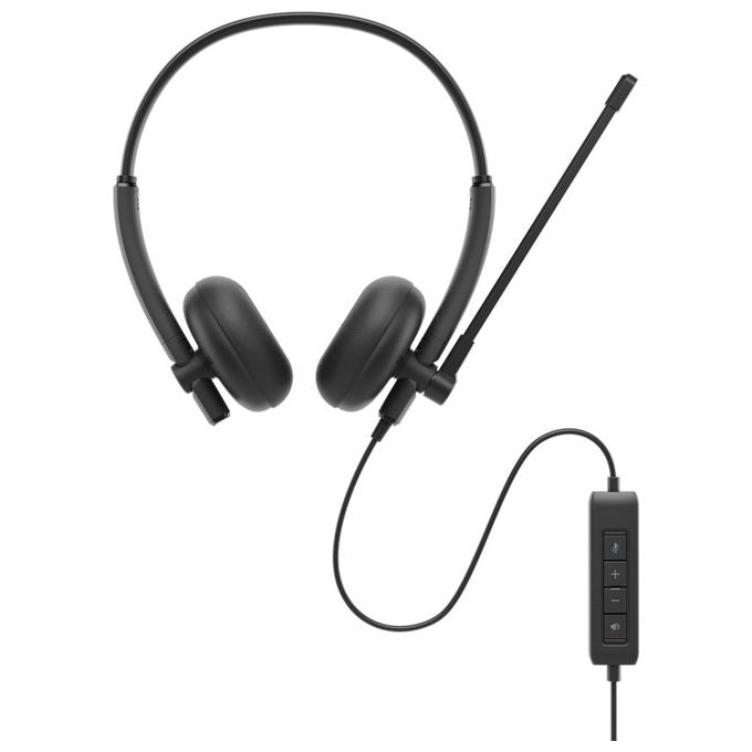 Dell WH125 Auricolare Cablato USB tipo A A Padiglione Stereofonico Microfono a Asta 2,1 m colore Nero