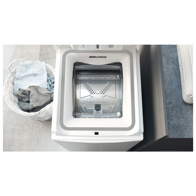 Hotpoint WMTG725BIT Lavatrice Carica dall'Alto 7 Kg 1200 rpm Classe B Inverter 14 Programmi (90x40x60 cm) colore Bianco