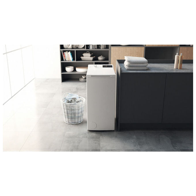 Hotpoint WMTG725BIT Lavatrice Carica dall'Alto 7 Kg 1200 rpm Classe B Inverter 14 Programmi (90x40x60 cm) colore Bianco