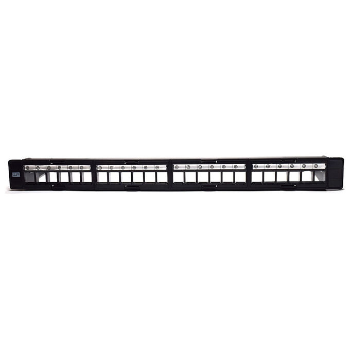 Wp Pannello Patch Modulare 1U Vuoto 24 Rj45 Keystone Nero