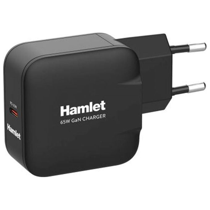 Hamlet Alimentatore USB-C Power Delivery 65W GaN con Cavo