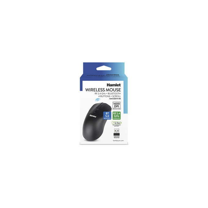 Hamlet Mouse Ottico Wireless Bluetooth Ambidestro 1600DPI