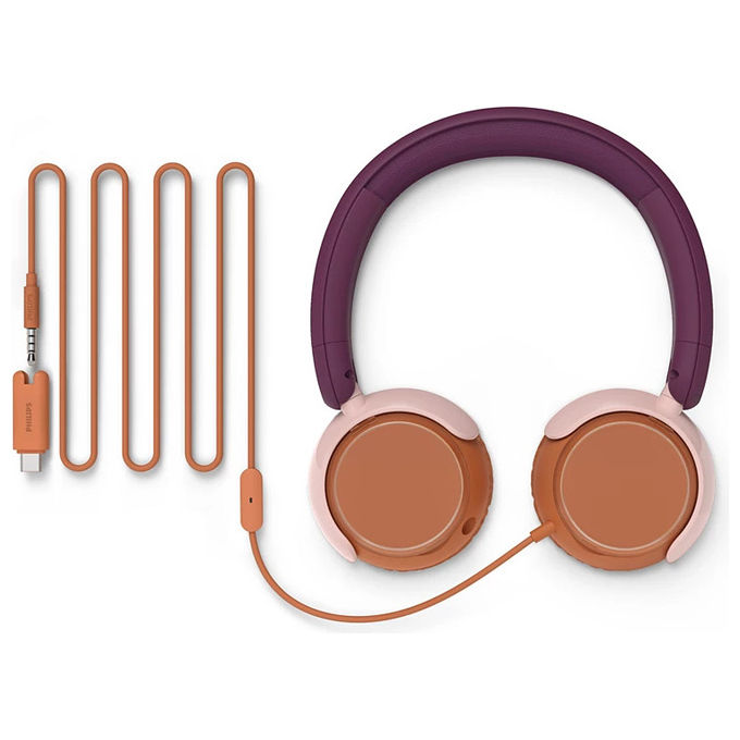 Philips TAK2000MP-00 Cuffie On-Ear Cablate per Bambini Viola-Magenta
