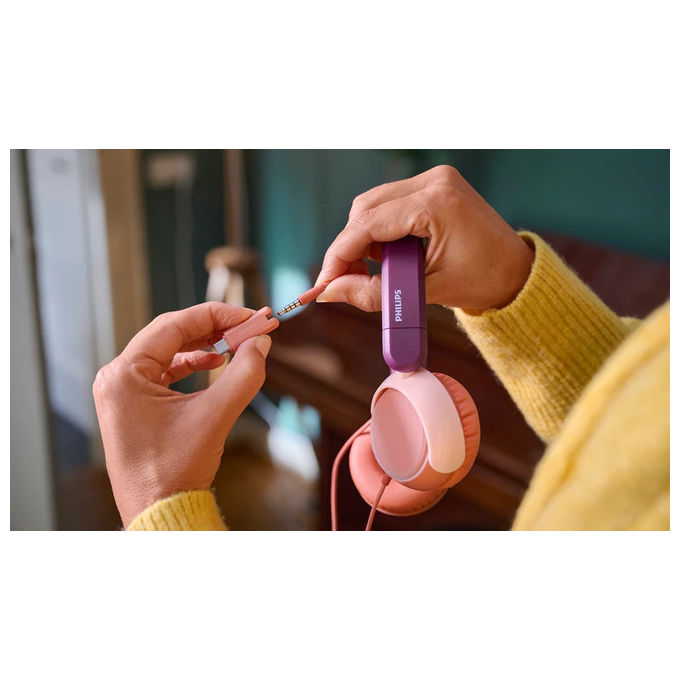 Philips TAK2000MP-00 Cuffie On-Ear Cablate per Bambini Viola-Magenta