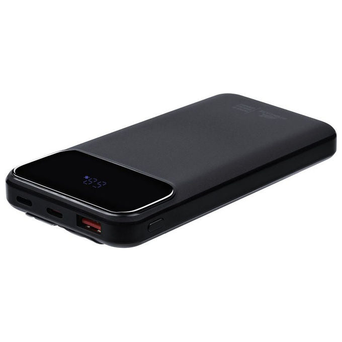 Rivacase VA2211 Power Bank 10000 mAh 22,5W PD 3.0 QC 3.0 3 Cavi Integrati Display colore Nero