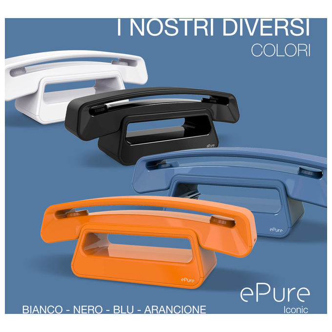 Alcatel ATL1428179 ePure Iconic Telefono Cordless DECT Vivavoce Blocco Chiamate Rubrica 100 Contatti colore Blu