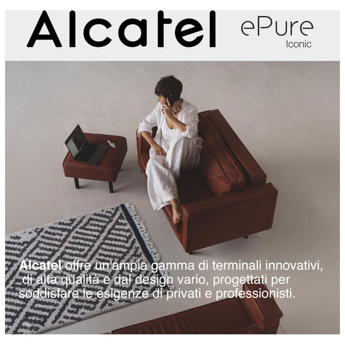 Alcatel ATL1428179 ePure Iconic Telefono Cordless DECT Vivavoce Blocco Chiamate Rubrica 100 Contatti colore Blu