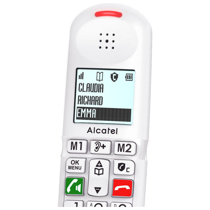 Alcatel XL685 DUO Telefono Cordless DECT Tasti Grandi Vivavoce Blocco Chiamate Rubrica 100 Contatti colore Nero