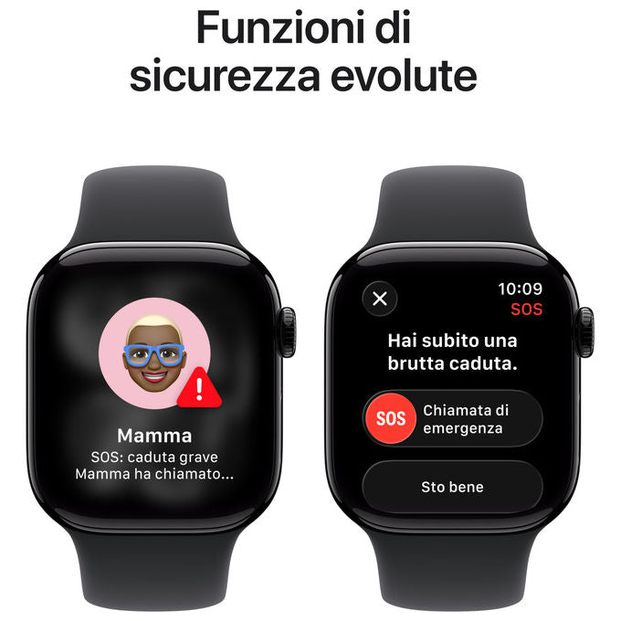 Apple MEQU4QL-A Watch Series 11 Smartwatch GPS 42mm Cassa Alluminio Sport Band colore Jet Black