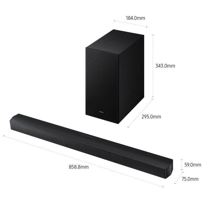 Samsung HW-B450F-ZF B-Series Soundbar 2.1 Canali Subwoofer Wireless Dolby Audio DTS Virtual:X 220 W colore Nero