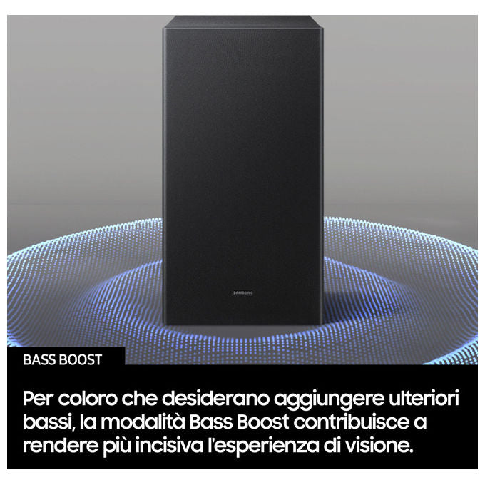 Samsung HW-B450F-ZF B-Series Soundbar 2.1 Canali Subwoofer Wireless Dolby Audio DTS Virtual:X 220 W colore Nero