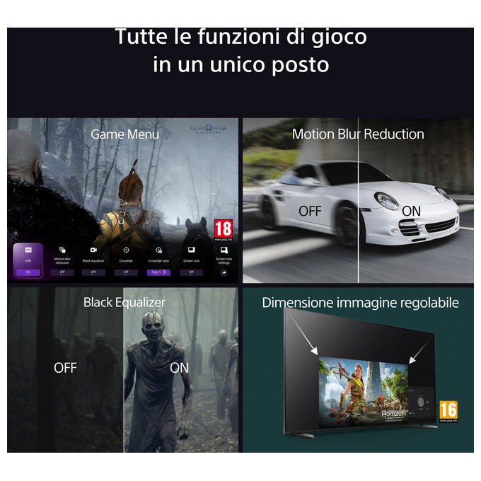 Sony K55XR8APAEP BRAVIA 8A TV OLED 55'' 4K Ultra HD Smart Google TV Acoustic Surface Audio+ colore Nero