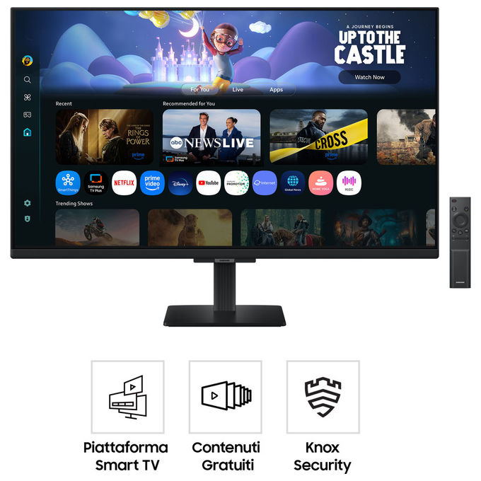 Samsung LS32FM500EUXEN Smart Monitor M5 32'' Full HD VA 60Hz 4ms Wi-Fi Bluetooth Tizen Altoparlanti colore Nero