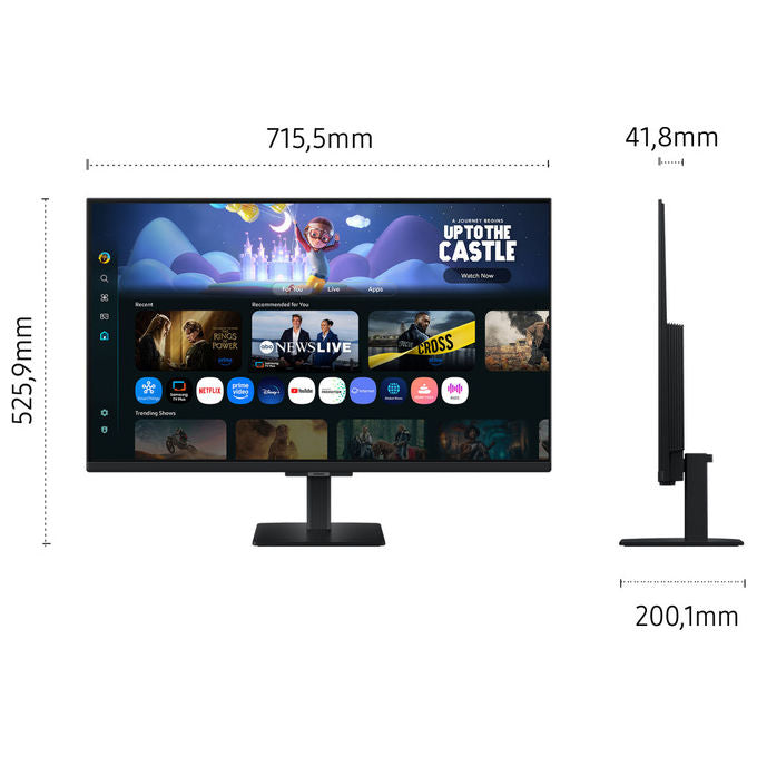 Samsung LS32FM500EUXEN Smart Monitor M5 32'' Full HD VA 60Hz 4ms Wi-Fi Bluetooth Tizen Altoparlanti colore Nero