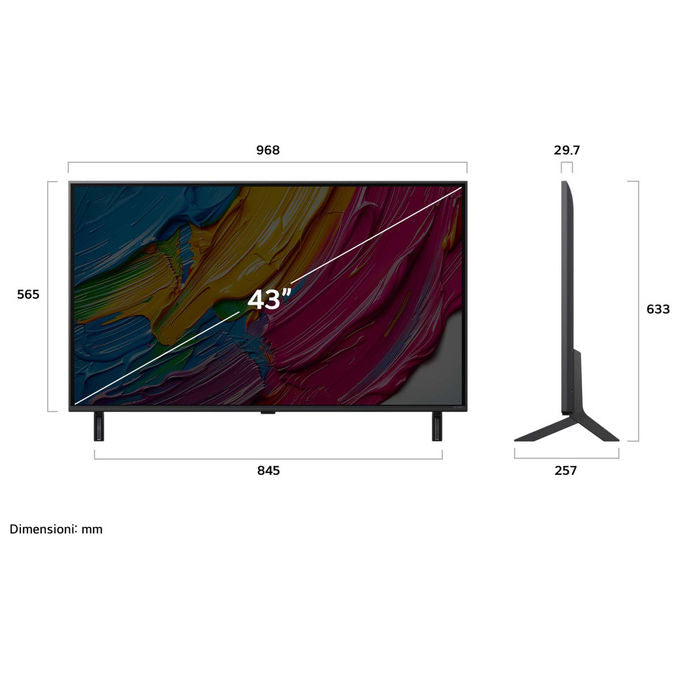 Tv LG QNED AI 43QNED80A6B 43 pollici 4K Smart TV WebOS