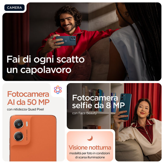 Motorola Moto G06 4GB 256GB 5200mAh Arancione Doppia SIM