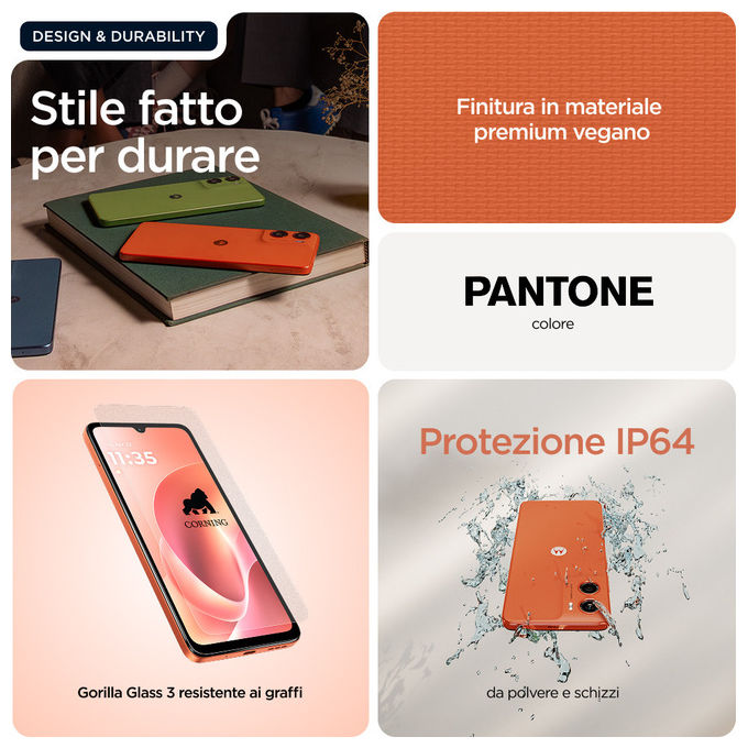 Motorola Moto G06 4GB 256GB 5200mAh Arancione Doppia SIM