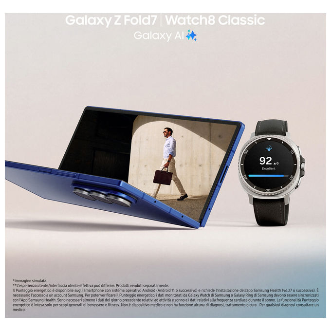 Samsung Galaxy Z Fold7 Argento, Smartphone AI 12GB 256GB