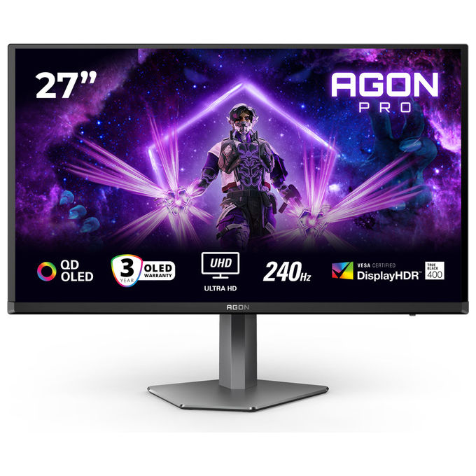 Aoc Ag276uzd Monitor Pc 26.5'' 4k Uhd Oled Nero