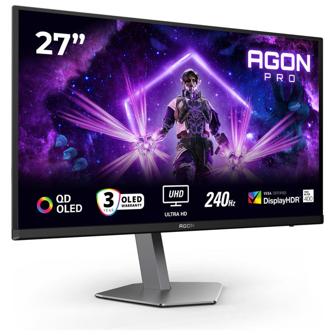 Aoc Ag276uzd Monitor Pc 26.5'' 4k Uhd Oled Nero