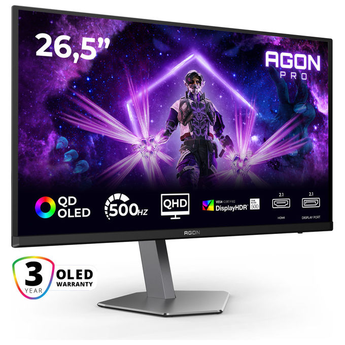 AOC Monitor Gaming Ag276Qkd2 27'' Qhd 500Hz