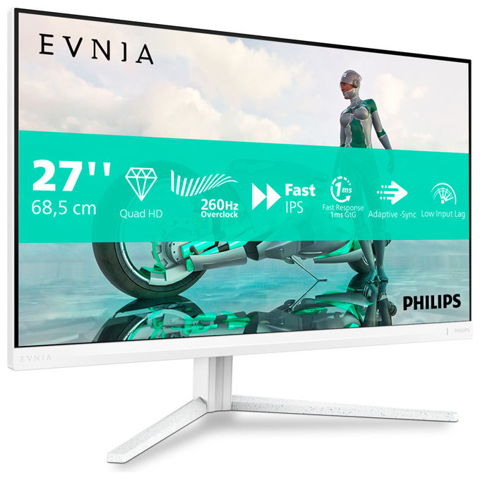 Philips Monitor 27'' 2560x1440 Quad HD 260Hz IPS Bianco