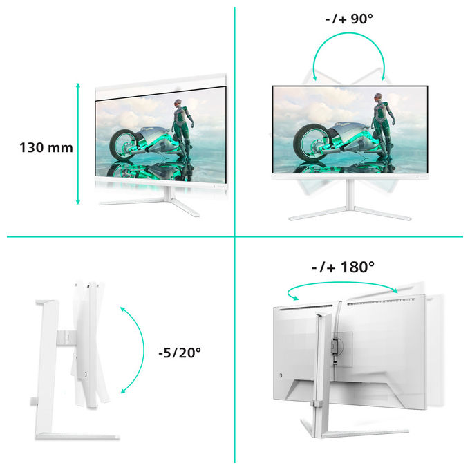 Philips Monitor 27'' 2560x1440 Quad HD 260Hz IPS Bianco