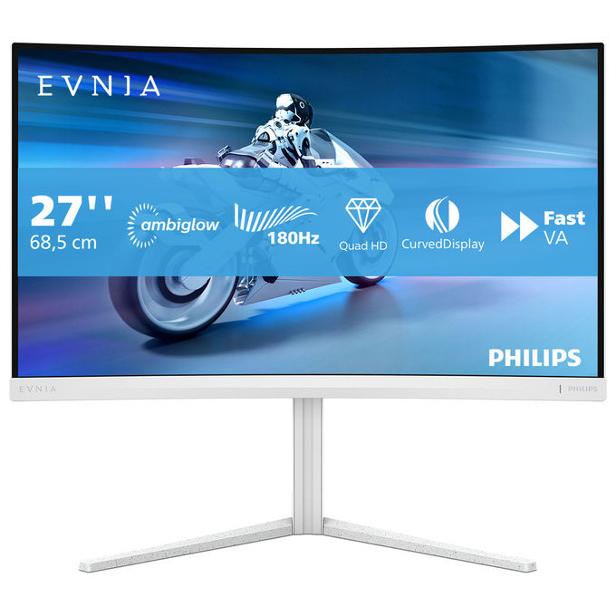 Philips Evnia 5000 27M2C5501 Monitor Gaming PC 27'' QHD 180Hz Bianco