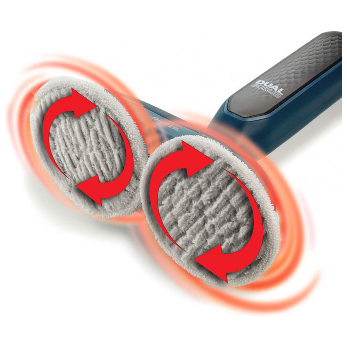 Ariete 4178 Dual Steam Scrub Scopa a vapore con panni rotanti 1200W serbatoio 400 cc 2 velocita' 30 min colore Blu