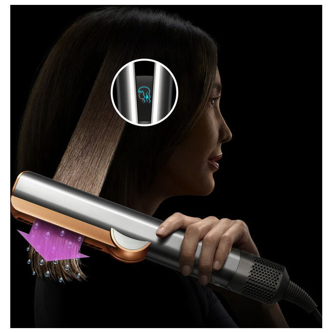 Dyson HT01 Airstrait Piastra Asciugacapelli 1600W Wet to Dry Flusso Aria 45° 3 Temperature colore Cipria Oro Rosa