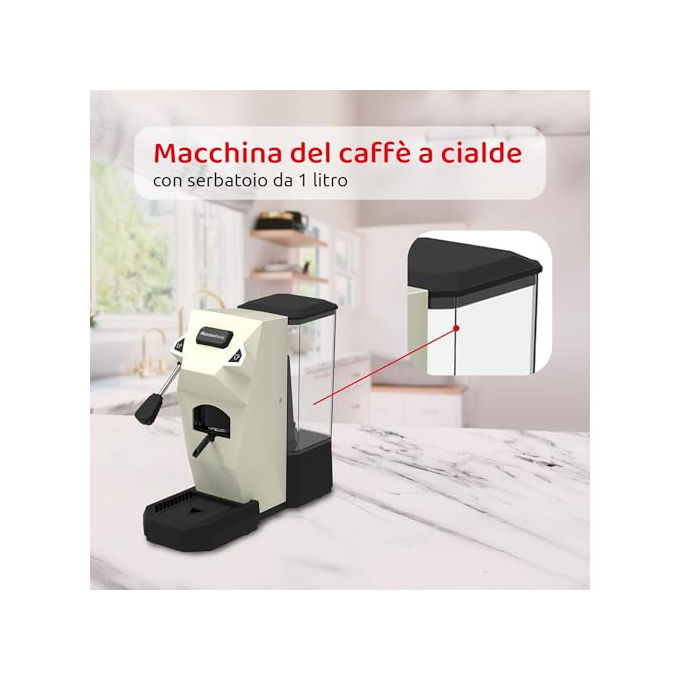 Melchioni, Macchina Caffe' a Cialde Cialdina, 15 Bar, 1 Litro, 550W