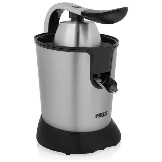 Princess 01.201873.01.001 Spremiagrumi Elettrico 1000W 2 Coni Filtro Regolabile Polpa Beccuccio Antigoccia Parti Lavabili in Lavastoviglie colore Acciaio Inox
