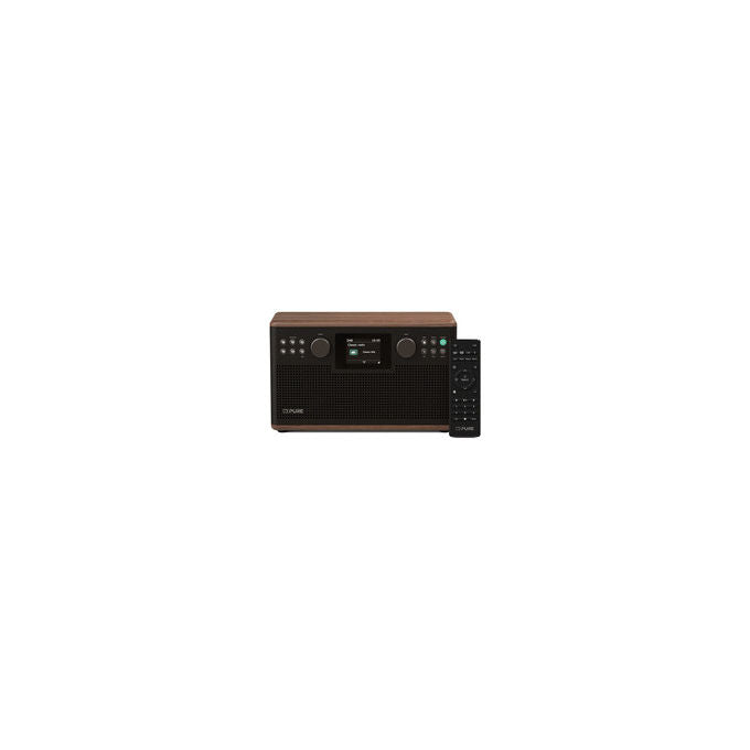 Pure 255049 Classic H6 Radio Digitale DAB+ FM Bluetooth 5.3 30W 2 altoparlanti USB AUX Display TFT 2.4'' Doppia Sveglia colore Marrone Noce