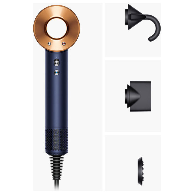 Dyson Supersonic HD07 Asciugacapelli Blu e Rame