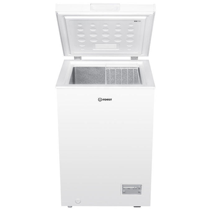 Indesit INCF 984 E Congelatore a Pozzetto 98 L 85 cm Classe E 40 dB Raffreddamento Statico colore Bianco