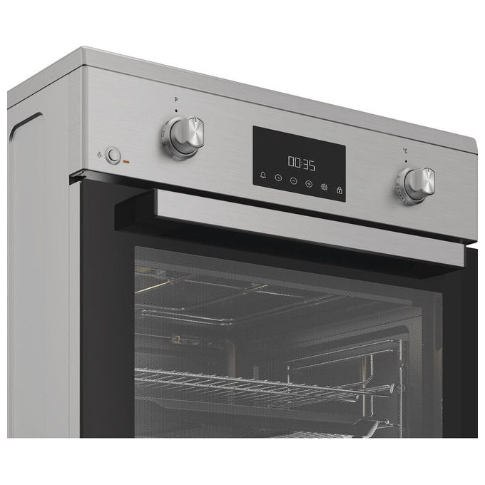 Hotpoint H6I8LMSAX Cucina a Libera Installazione Piano Induzione 4 Zone Forno Elettrico Ventilato 72 L 9 Funzioni Classe A (85x60x60 cm) colore Acciaio Inox