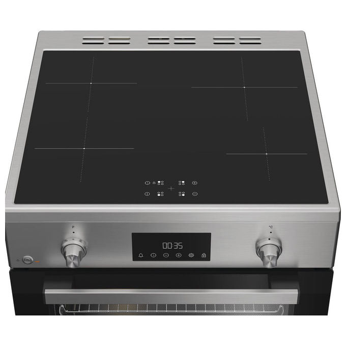 Hotpoint H6I8LMSAX Cucina a Libera Installazione Piano Induzione 4 Zone Forno Elettrico Ventilato 72 L 9 Funzioni Classe A (85x60x60 cm) colore Acciaio Inox