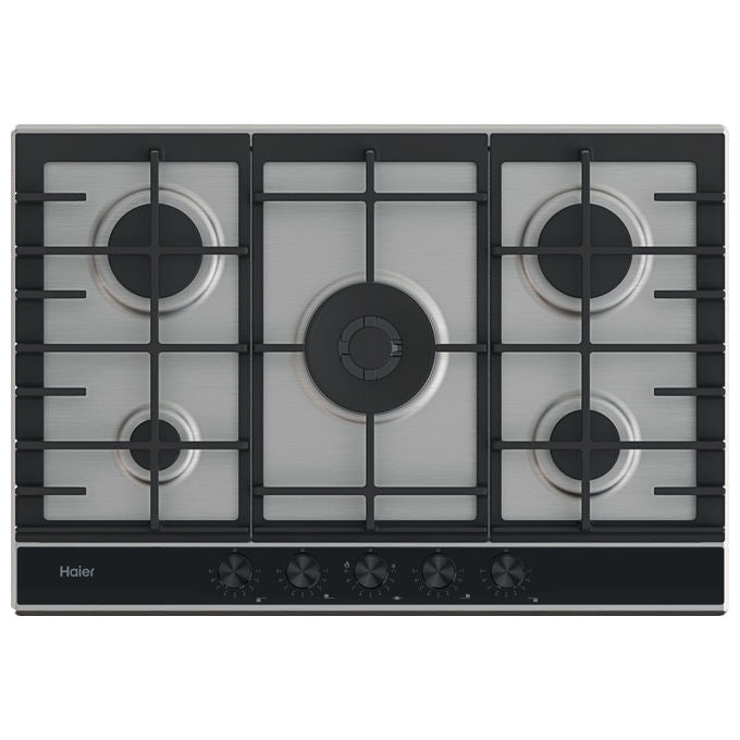 Haier HAHG7W5XH Piano Cottura a Gas 74.5 cm Acciaio Inox 5 Bruciatori