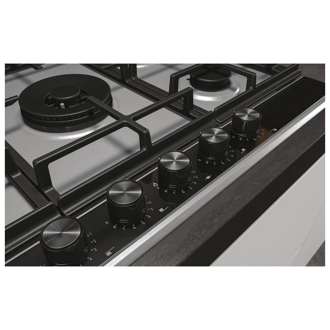 Haier HAHG7W5XH Piano Cottura a Gas 74.5 cm Acciaio Inox 5 Bruciatori