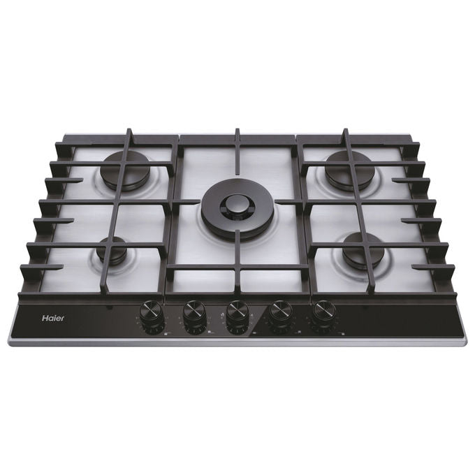 Haier HAHG7W5XH Piano Cottura a Gas 74.5 cm Acciaio Inox 5 Bruciatori