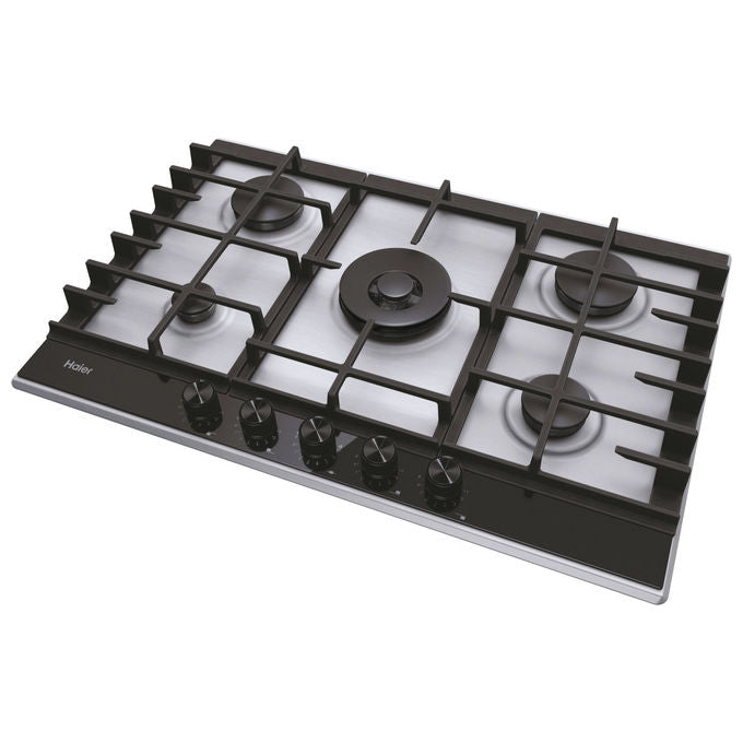 Haier HAHG7W5XH Piano Cottura a Gas 74.5 cm Acciaio Inox 5 Bruciatori