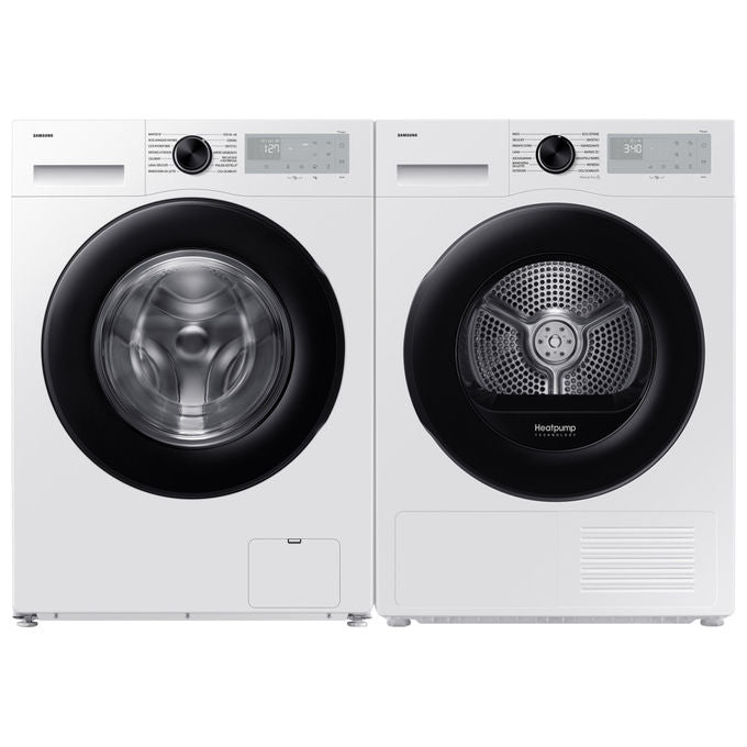 Samsung DV90DG52A0AHET Crystal EcoDry Asciugatrice Pompa di Calore 9 Kg Classe C Wi-Fi OptimalDry (85x60x60 cm) colore Bianco
