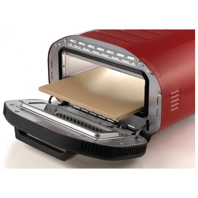 Ariete 3901 Da Gennaro Forno per Pizza 2200W 430°C Pietra Refrattaria Timer 60 min colore Rosso