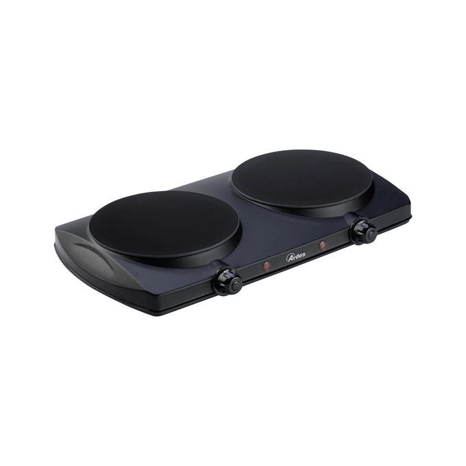 Ardes ARFOCE02 Fasto Duo Fornello elettrico Vetroceramica 2 Zone a Infrarossi 2500W colore Nero