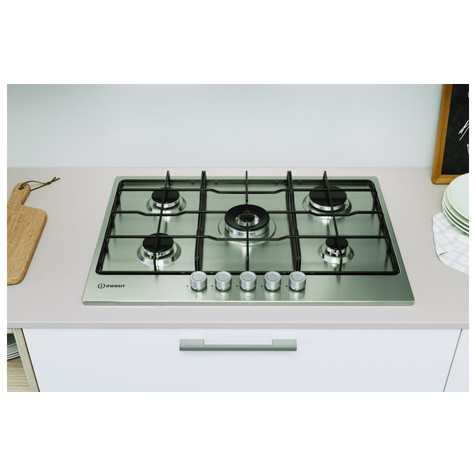 Indesit THP 752 Piano Cottura a Gas Inox 75cm 5 Fuochi