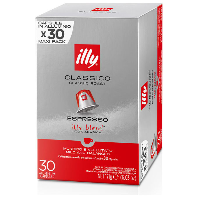 Illy 30 Capsule Caffe' Espresso Classico Compatibili Nespresso