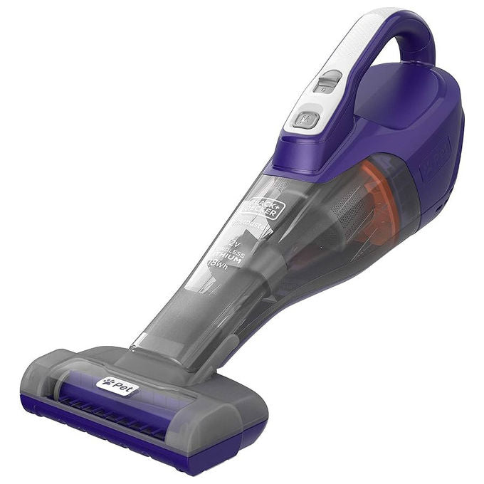 BLACK+DECKER DVD320BP Aspirabriciole Pet Senza Sacchetto con Luci LED 12V 22W Batteria Litio colore Nero