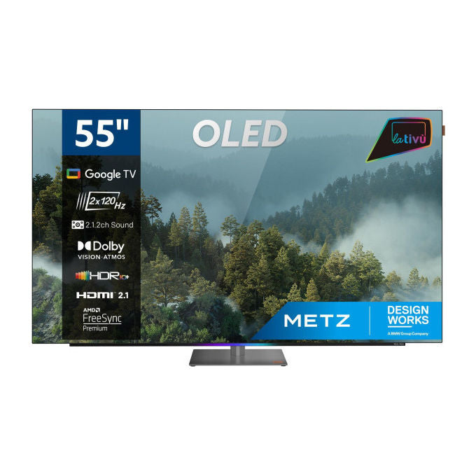 Metz 55MOD9500Z MOD9500 Smart TV OLED 55'' 4K 120Hz Google TV HDR10+ Dolby Vision IQ Dolby Atmos colore Nero