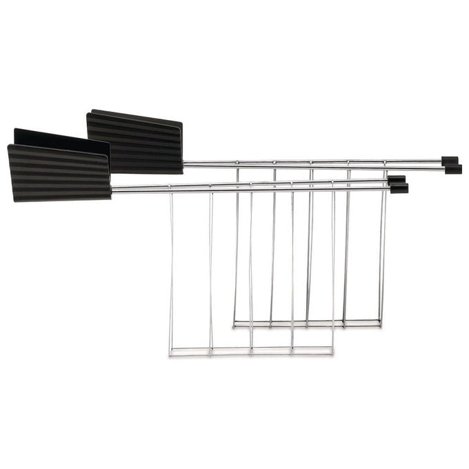 Alessi MDL08RACKB Plissé Set 2 Pinze per Tostapane Acciaio Inox e Resina Termoplastica colore Nero